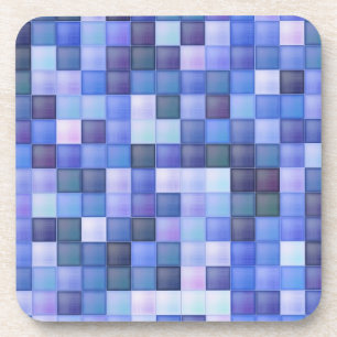 Porta-copo Pixels de Jogo de Vídeo Padrão Quadrado Azul