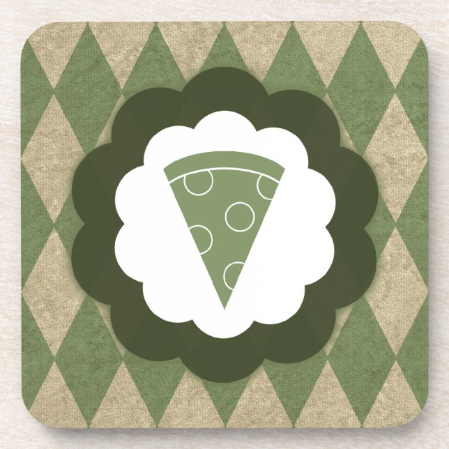 Porta-copo pizza vintage (Frente)
