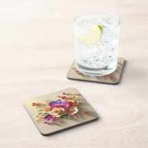 Placa de saudação 3D do primavera Blossomo - Rosas