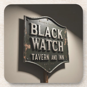 Porta-copo Placa Distendida Black Watch Inn