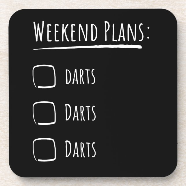 Porta-copo Planos de Fim de Semana Dardos (Frente)
