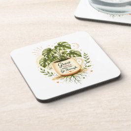 Porta-copo Planta Monstera em Caneca de Café | Botânica Aconc