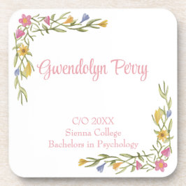 Porta-copo Plástico de Formandos de Boho Floral