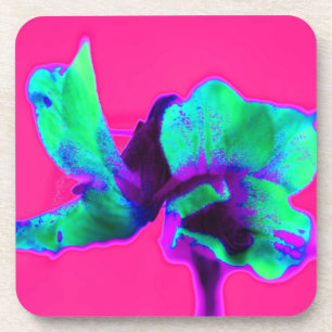 Porta-copo Plástico Floral de Abstrato verde e cor-de-rosa b