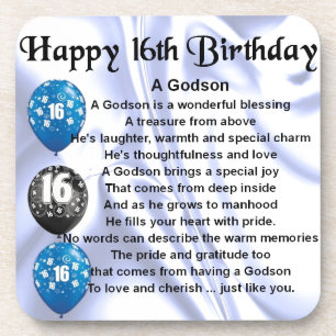 Porta-copo Poema do Godson - 16o design do aniversário