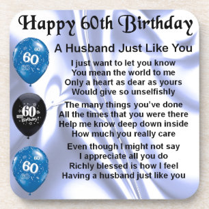 Porta-copo Poema do marido - 60th aniversário