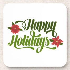 Porta-copo Poinsettia de Férias Felizes