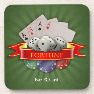 Porta-copo Poker Mania - Cards, Dices, Chips