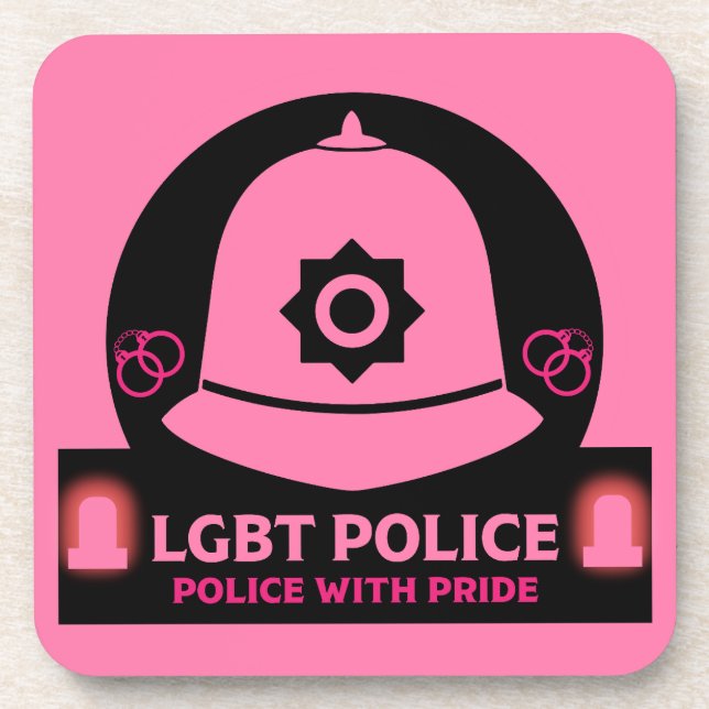 Porta-copo Polícia de Orgulho gay LGBT+ (Frente)
