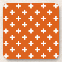 Polka branca cruza a laranja queimada
