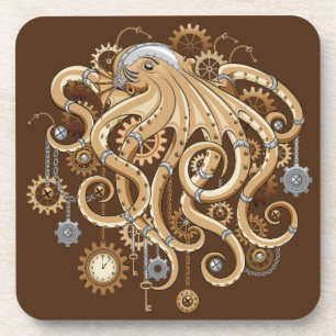 Porta-copo Polvo Steampunk Retro Fantasia Mecânica