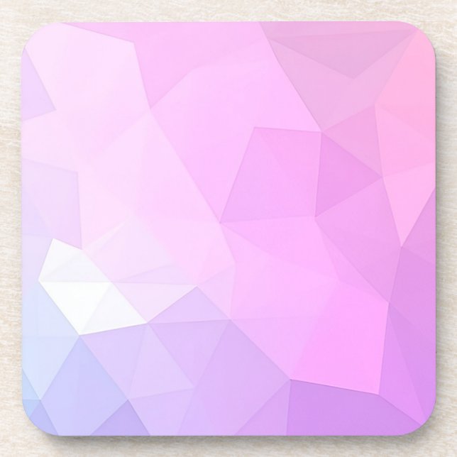 Porta-copo Polygonal Geometric Shapes Plastic Coaster Set (Frente)