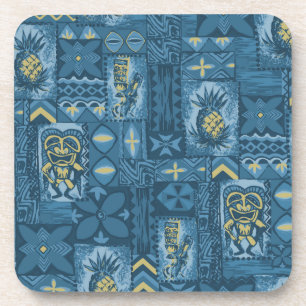 Porta-copo Pomaika’i Tiki Havaiana Vintage Tapa