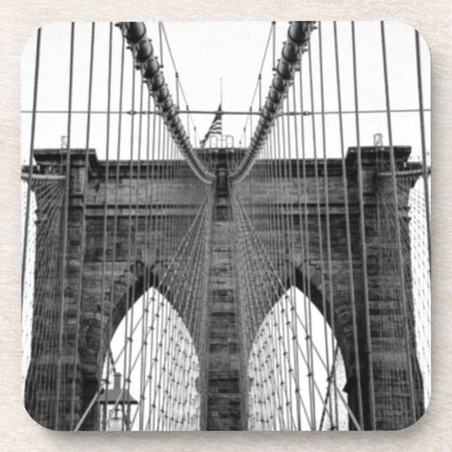 Porta-copo Ponte Black White Brooklyn Nova York (Frente)