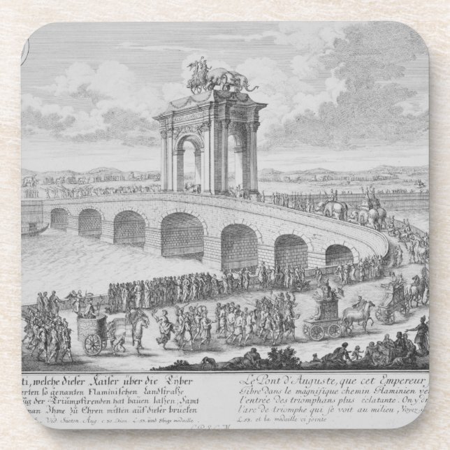 Porta-copo Ponte de Augustus sobre através de Flaminia, perto (Frente)