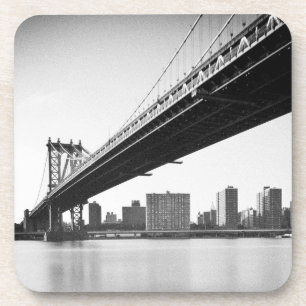 Porta-copo Ponte de Manhattan e skyline, New York, E.U.