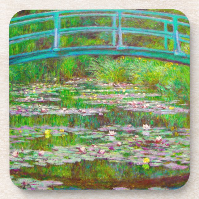 Porta-copo Ponte Monet Japonesa e Lírios de Água (Frente)