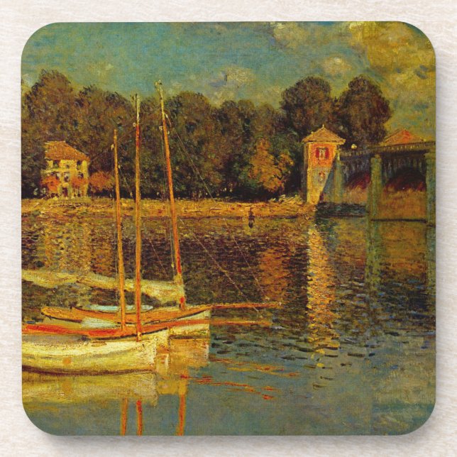 Porta-copo Ponte no Argenteuil por Claude Monet (Frente)