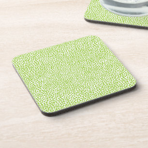 Porta-copo Pontos aleatórios - verde marciano no branco