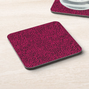Porta-copo Pontos aleatórios - vermelho de néon no preto