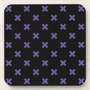 Porta-copo Pontos de cruz ultravioleta em preto