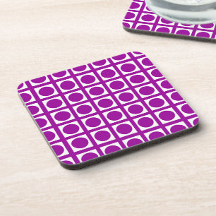 Porta-copo Pontos de Grade Elegantes Roxos