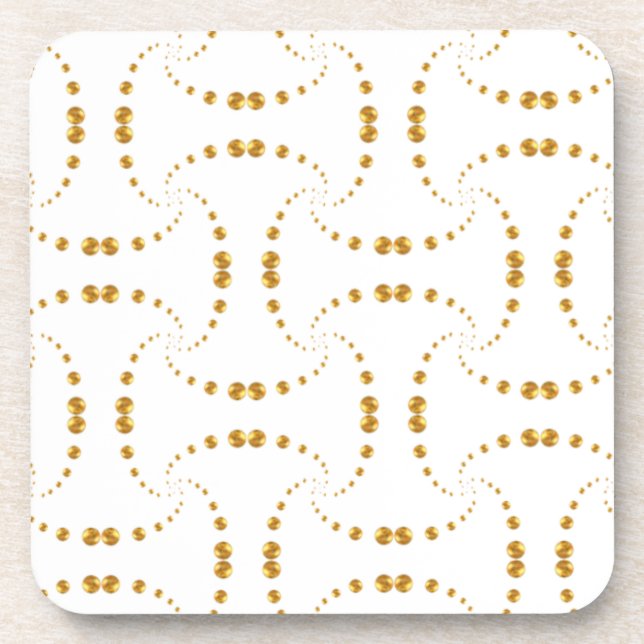 Porta-copo Pontos de ouro elegantes (Frente)