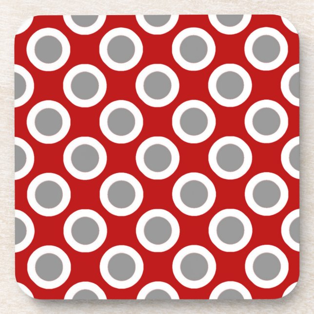Porta-copo Pontos retrorreflectores circulados, vermelho prof (Frente)
