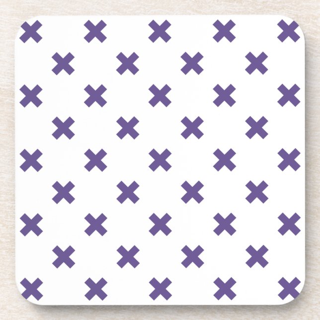 Porta-copo Pontos transversais ultra violetas em branco (Frente)