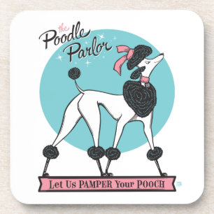 Porta-copo Poodle Parlor
