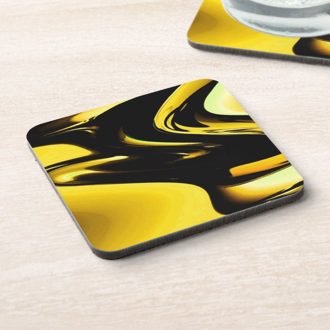 Porta-copo Pop art Dourado e preto (Left Side)