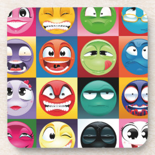 Porta-copo pop art emojis