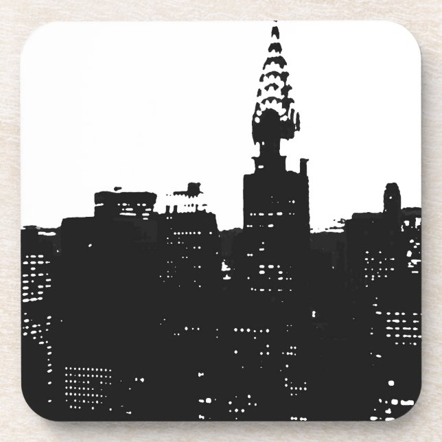 Porta-copo Pop Art New York Silhouette (Frente)