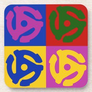 Porta-copo Pop Art Vinil Record 45 RPM Insert