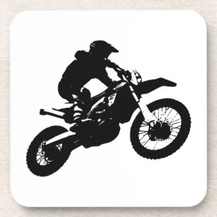 Porta-copo Pop de Arte Branca Negra Motocross Motorcyesporte