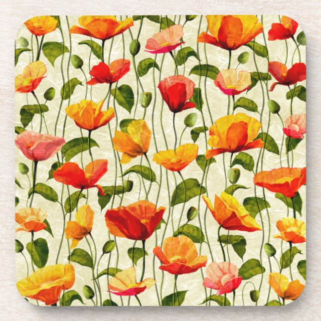 Porta-copo Poppies Brilhantes (Frente)