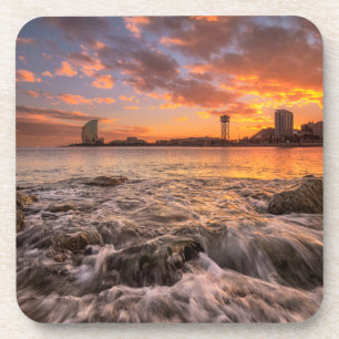 Porta-copo Por do sol em Barcelona