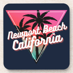 Porta-copo Pôr do Sol Neon Retro Palmeiras Newport Beach