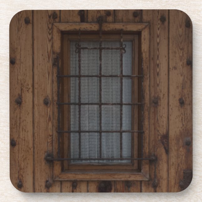 Porta-copo Porta de Madeira Castanho (Frente)