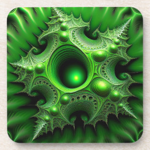 Porta-copo Portal de Mandelbrot Verde