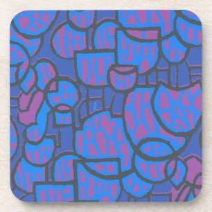 Porta-copo Portas copos azuis, Abstrato Magenta, apoiadas por