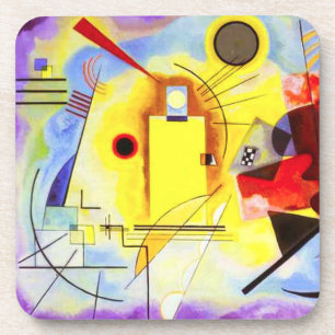 Porta-copo Portas copos Azul Amarelas Kandinsky