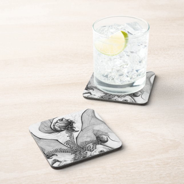 Porta-copo Portas copos companheiras da arte do monstro do (Lado Direito)