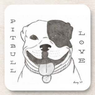 Porta-copo Portas copos de Amor Pitbull - Conjunto de 6