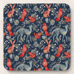 Porta-copo Portas copos de Arte Folclórica com Ouros Falsos