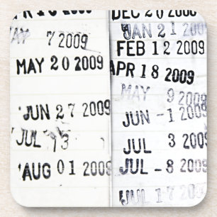 Porta-copo Portas copos de Carimbo de Data da Biblioteca