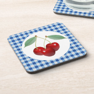 Porta-copo Portas copos de Cortiça Retro Cherries