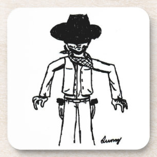 Porta-copo Portas copos de desenho de cowboy - Conjunto de 6