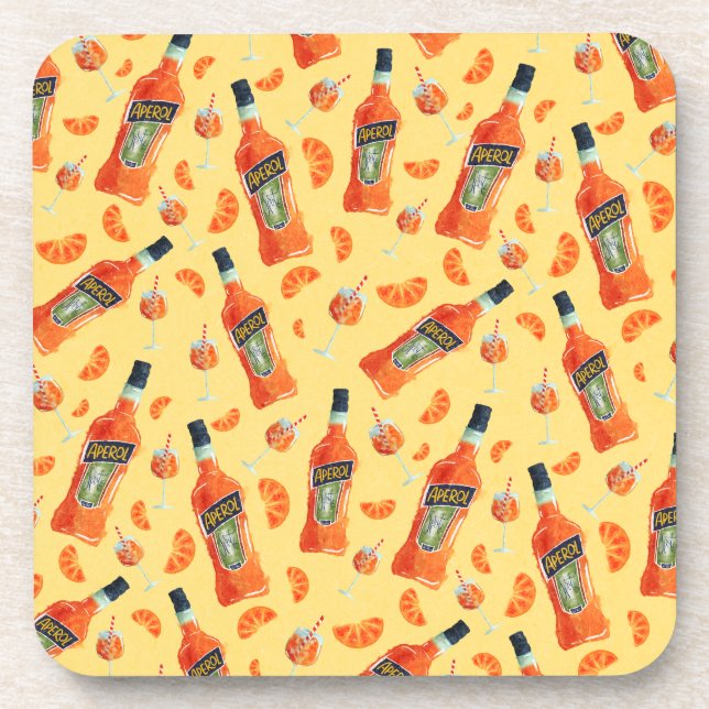 Porta-copo Portas copos de Hora do Coquetel do Aperol Spritz (Frente)