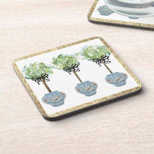 Porta-copo Portas copos de Jar de Ginger Azul e Branco